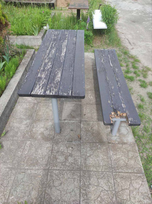 Ремонт лавочки и покраска столика